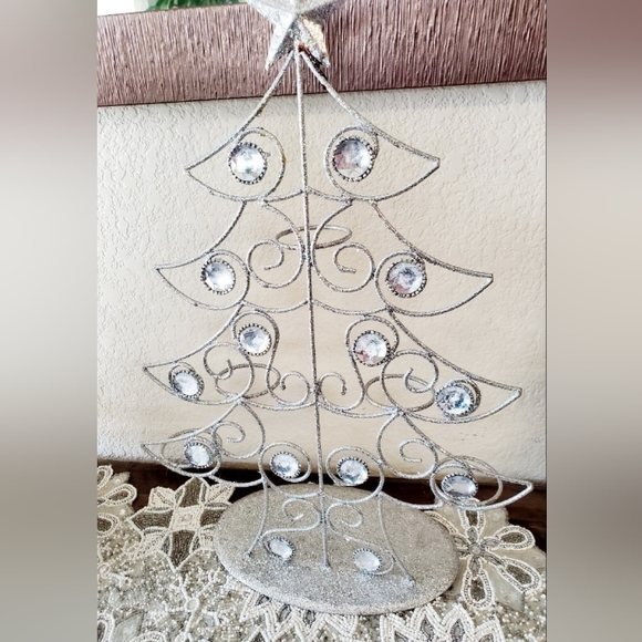 Silver Metal Christmas tree Votive Holder - Picture 2 of 9